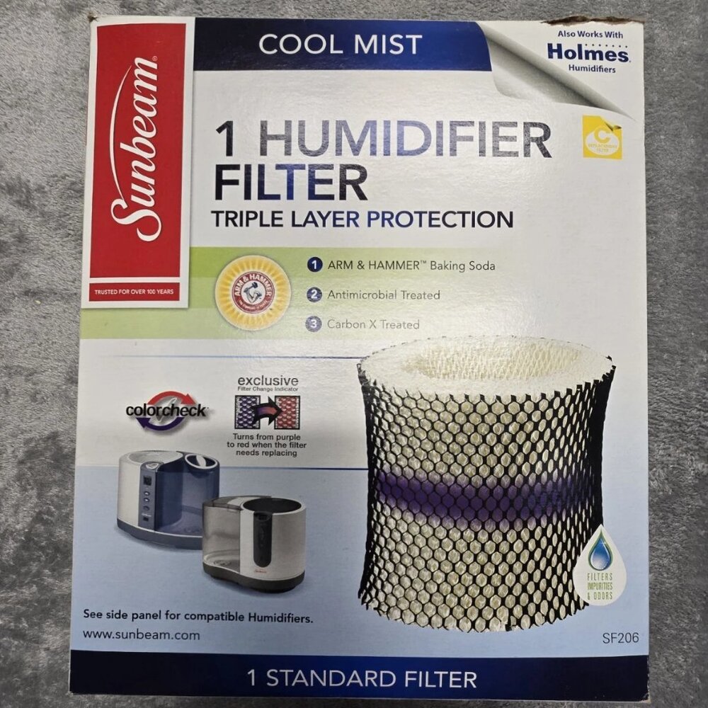 Humidifier Filter Sunbeam Triple Layer Protection Cool Mist (New)